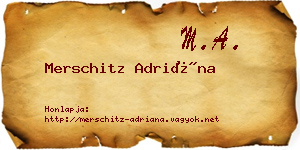 Merschitz Adriána névjegykártya